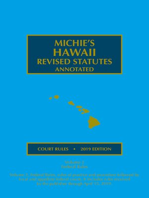 cover image of Hawaii Court Rules Annotated